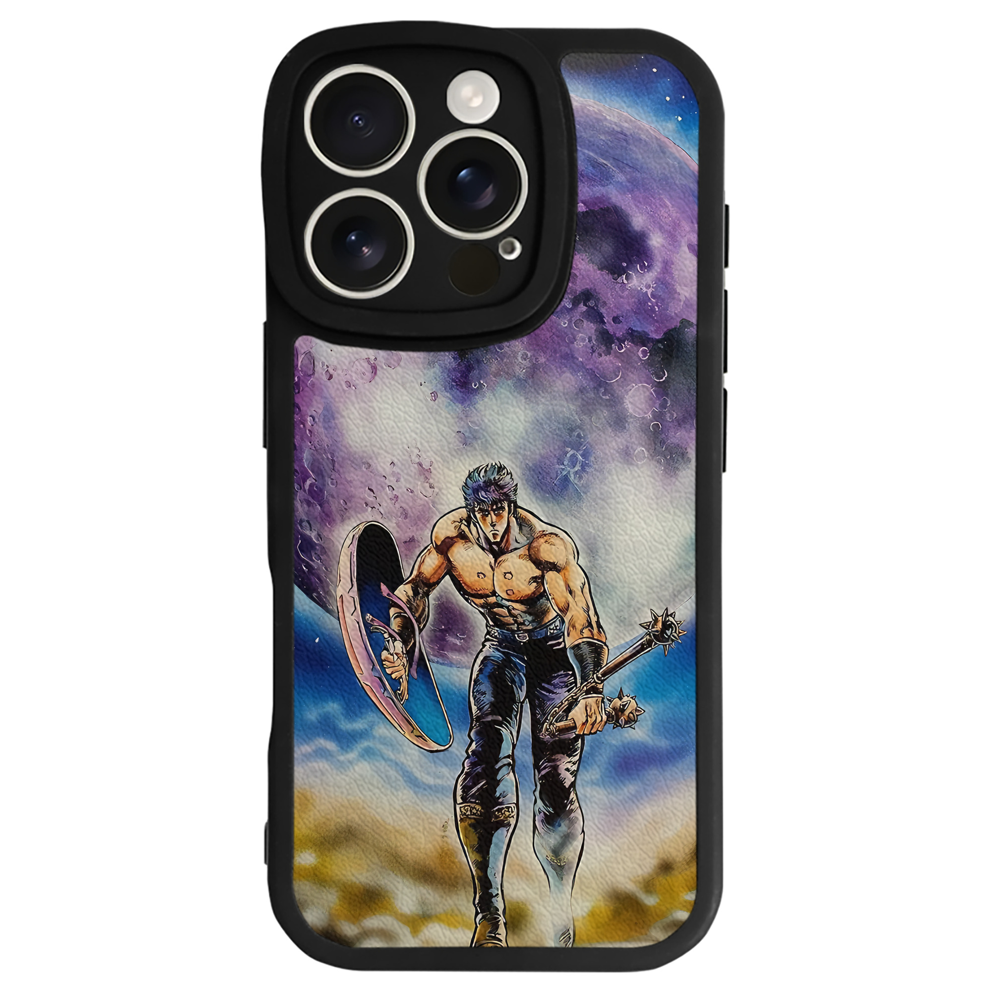 （画像用） 北斗の拳 Fist of the North Star 【iPhone 16シリーズ対応】シリコンスマホケース（レザー調） 材質：シリコン